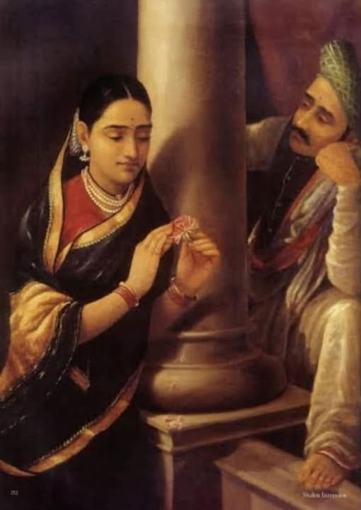 Husband looking at his wife in a bad way