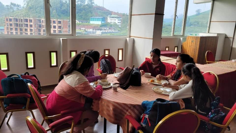 Breakfast at Silver tips , Munnar. ( Today being Sunday diet break for me. So enjoyed Appam with vegetable stew )