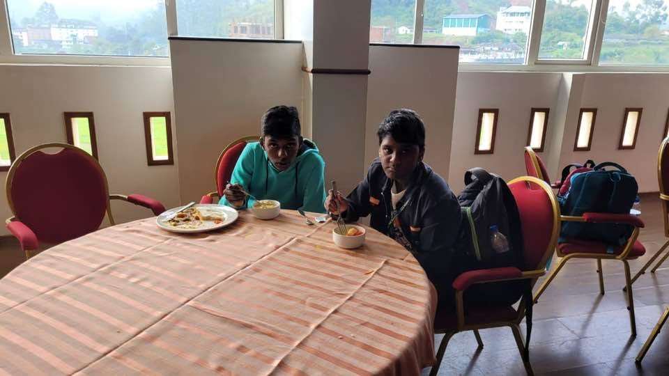 Breakfast at Silver tips , Munnar. ( Today being Sunday diet break for me. So enjoyed Appam with vegetable stew )
