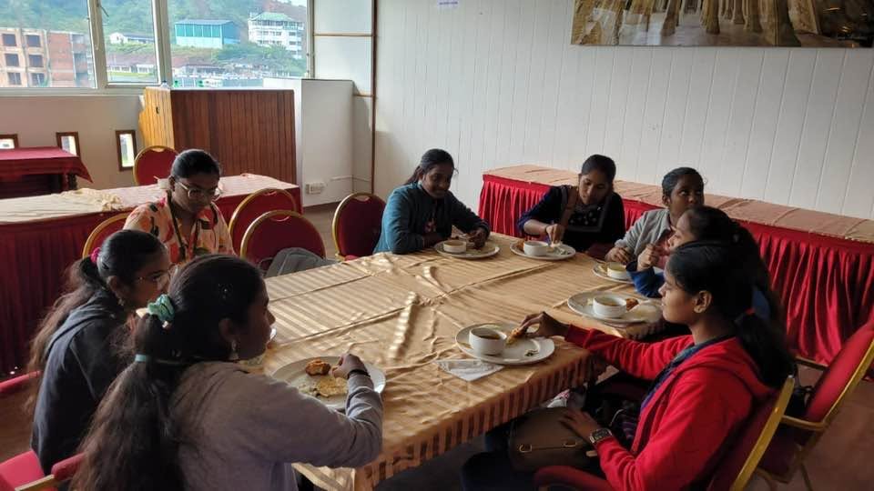 Breakfast at Silver tips , Munnar. ( Today being Sunday diet break for me. So enjoyed Appam with vegetable stew )
