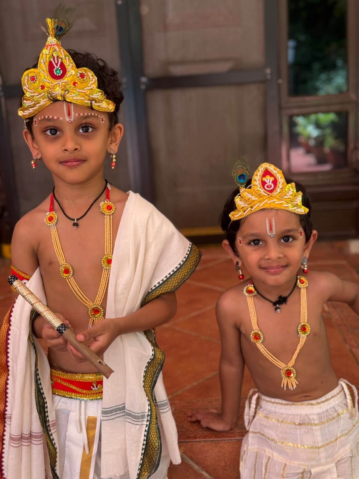 Krishnaashtami greetings to all on behalf of two Krishnas!