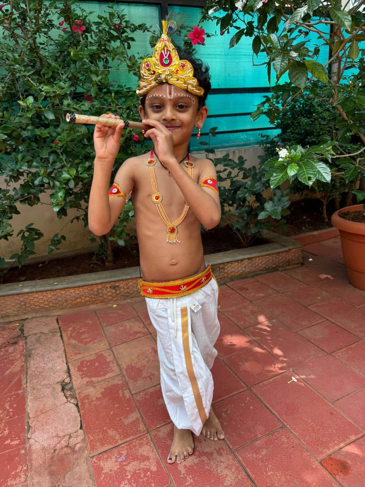 Krishnaashtami greetings to all on behalf of two Krishnas!