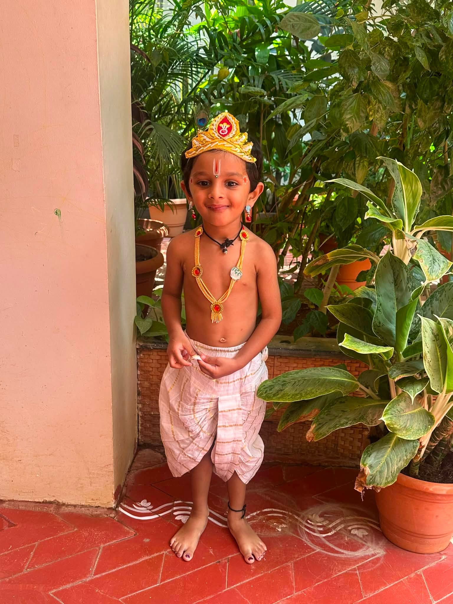 Krishnaashtami greetings to all on behalf of two Krishnas!