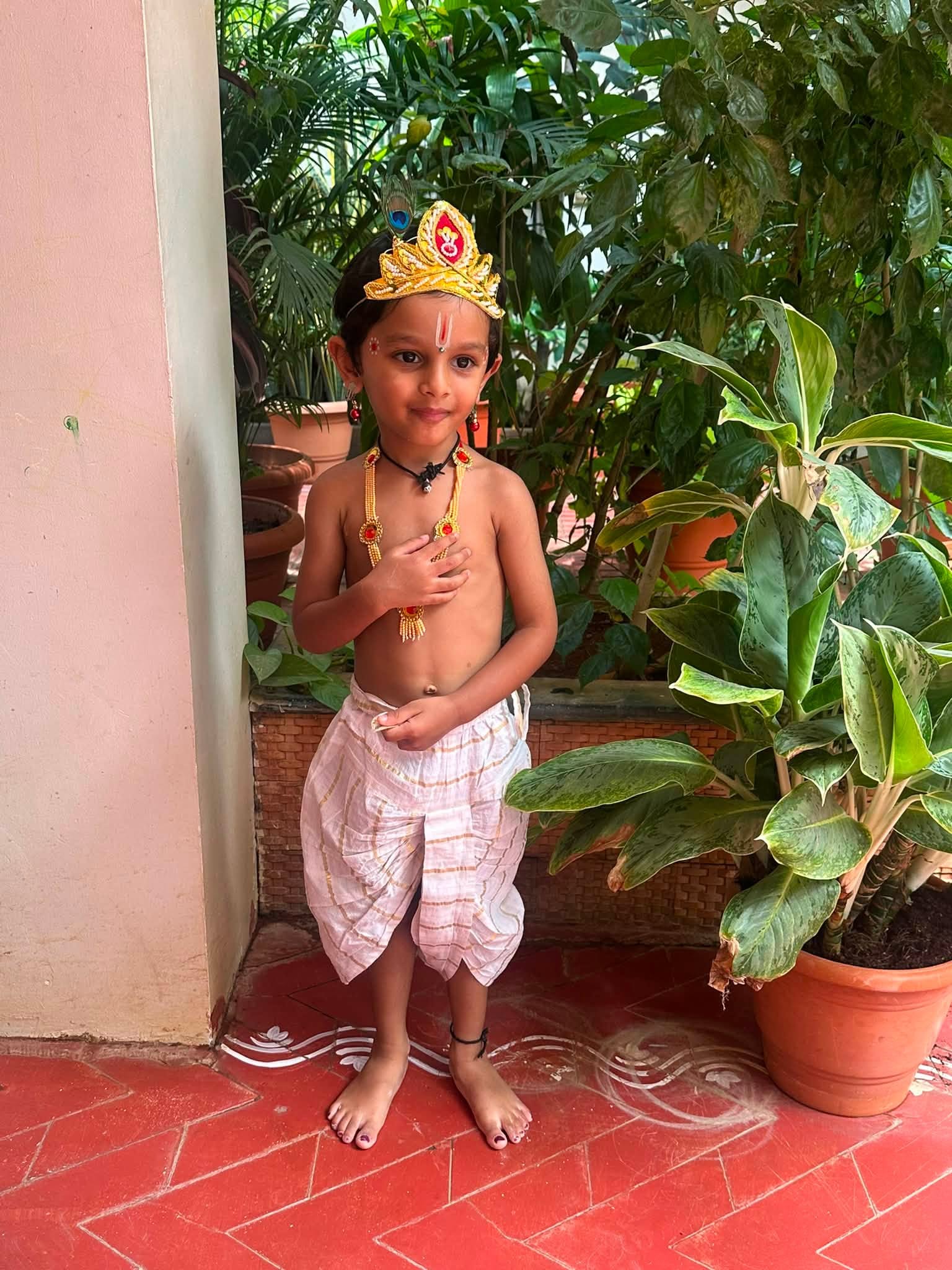 Krishnaashtami greetings to all on behalf of two Krishnas!