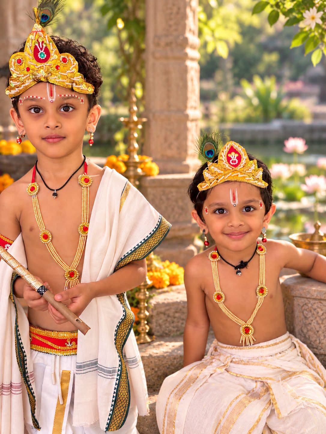 Krishnaashtami greetings to all on behalf of two Krishnas!